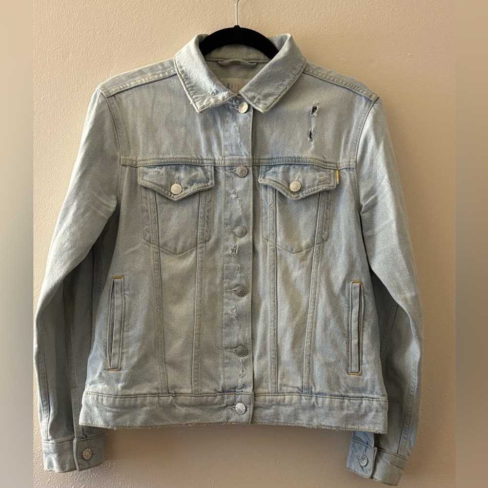 Rails Light Blue Distressed Denim Jacket